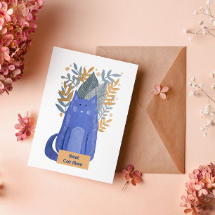 Cartes Pour Fêtes Annuelles Meilleur chat Maman Chat et branches illustration 