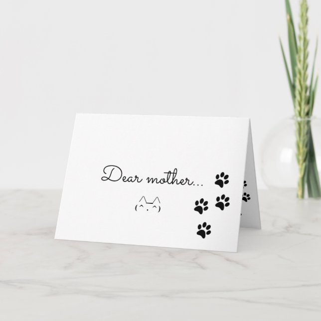 Cartes Pour Fêtes Annuelles Meilleur Chat Maman dans le monde Photo (Devant)