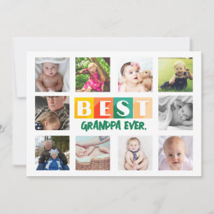 Cartes Pour Fêtes Annuelles MEILLEUR GRAND-PÈRE Photomontage Personnalisé