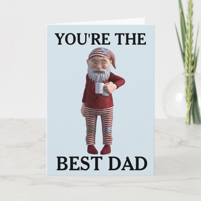 CARTES POUR FÊTES ANNUELLES MEILLEUR PAPA ANNIVERSAIRE GNOME ELF CARD (Devant)
