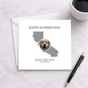 Cartes Pour Fêtes Annuelles Meilleur Papa Chien Californie Photo Fête des Père