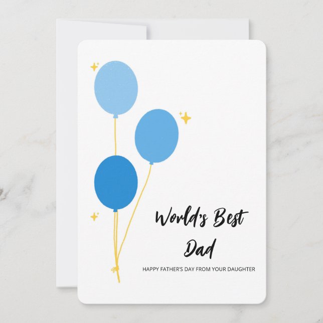 Cartes Pour Fêtes Annuelles Meilleur papa fête des pères du monde (Devant)
