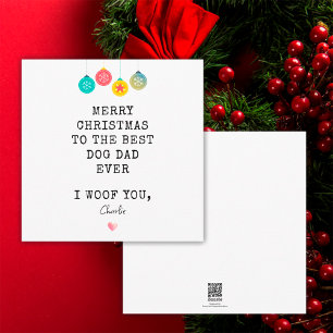 Cartes Pour Fêtes Annuelles Meilleur Papa Jamais Drôle Joyeux Noël Du Chien