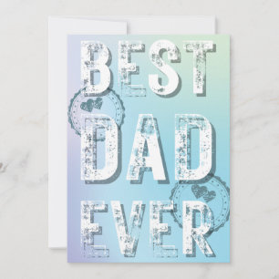 Cartes Pour Fêtes Annuelles Meilleur Papa Jamais Fête des pères Grunge Typogra
