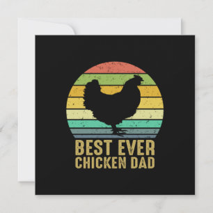 Cartes Pour Fêtes Annuelles Meilleur père de poulet de l'art de poulet