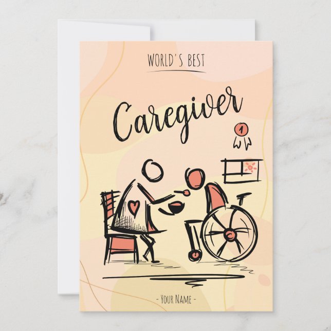 Cartes Pour Fêtes Annuelles Meilleur professionnel et personne en fauteuil rou (Devant)