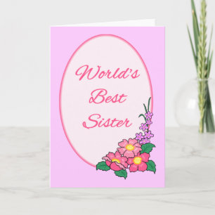 Cartes Pour Fêtes Annuelles Meilleur SIster du monde