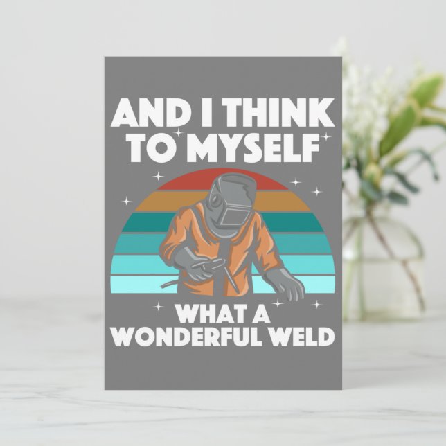Cartes Pour Fêtes Annuelles Meilleur Welding Art Men Women Arc Welder Ir (Debout devant)