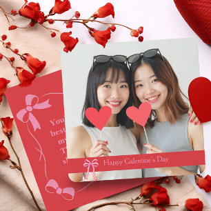 Cartes Pour Fêtes Annuelles Meilleure amie de la Saint-Valentin avec photo et 