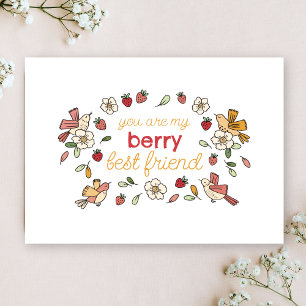 Cartes Pour Fêtes Annuelles Meilleure amie fraise de la Saint-Valentin aux fra