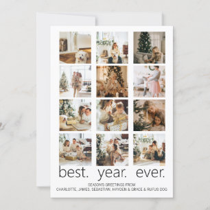 Cartes Pour Fêtes Annuelles Meilleure année jamais photo Noël personnalisé