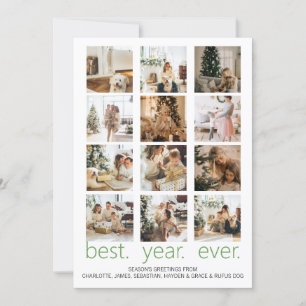Cartes Pour Fêtes Annuelles Meilleure année jamais Photo Noël Personnalisé