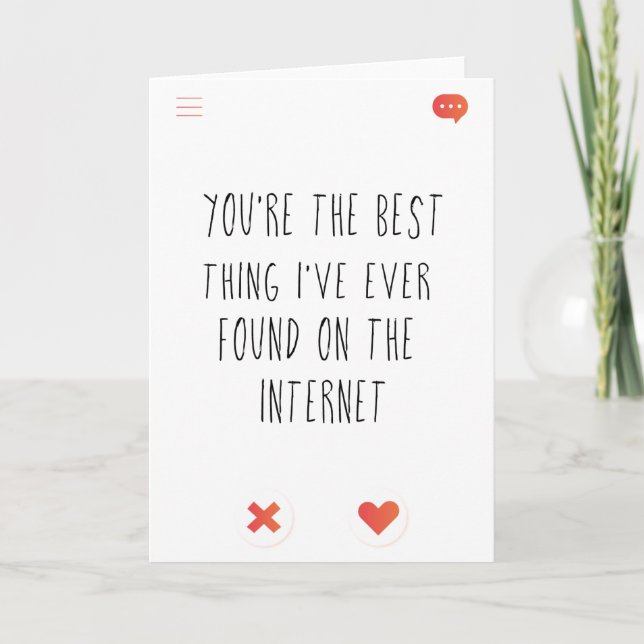 Cartes Pour Fêtes Annuelles Meilleure chose sur Internet | Rencontres en ligne (Devant)
