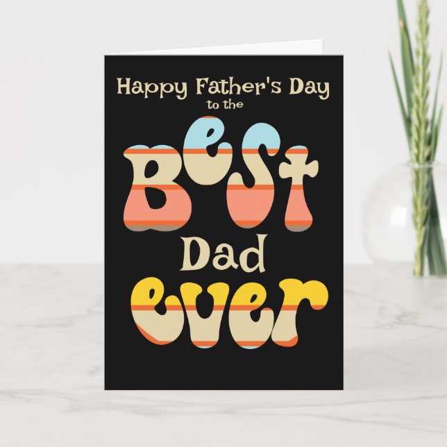 Cartes Pour Fêtes Annuelles Meilleure Fête des pères rétro Papa Jamais (Devant)