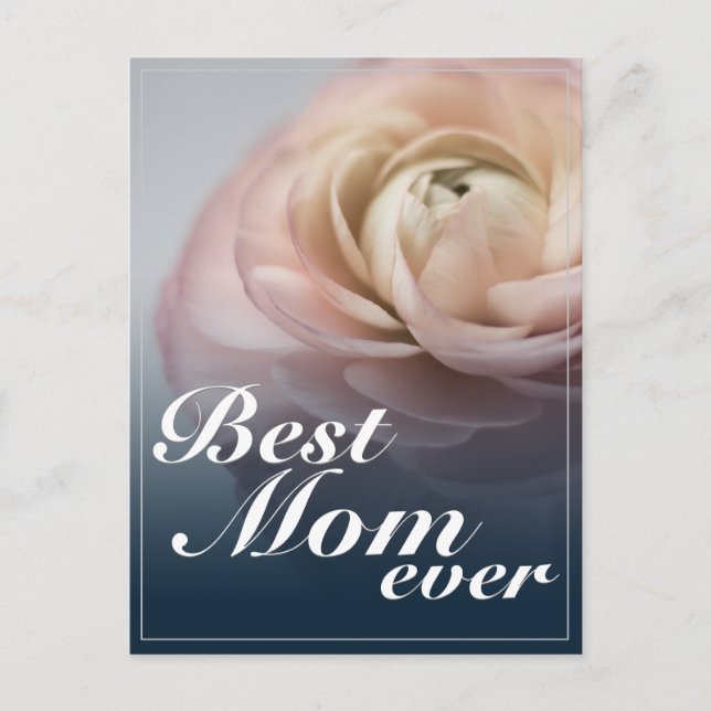 Cartes Pour Fêtes Annuelles Meilleure maman jamais avec Big Rose (Devant)
