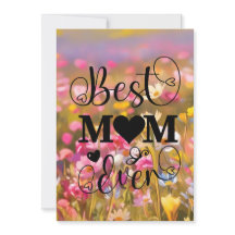 Meilleure Maman Jamais Champ de Fleurs Sauvages Ro