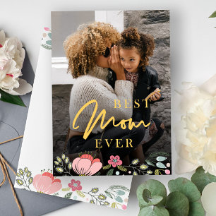 Cartes Pour Fêtes Annuelles Meilleure maman jamais photo personnalisée Fête de