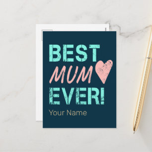 Cartes Pour Fêtes Annuelles Meilleure maman Jamais Vintage maman Coeur pour la