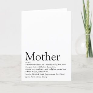 Cartes Pour Fêtes Annuelles Meilleure Maman, Maman, Mère Définition