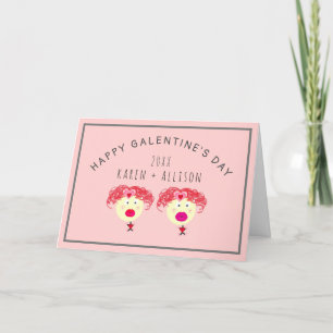Cartes Pour Fêtes Annuelles Meilleures Galentines Journée Meilleurs Amis Perso