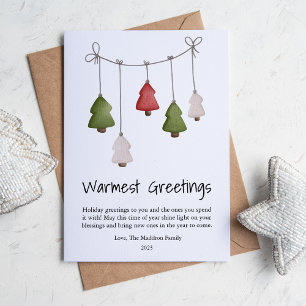 Cartes Pour Fêtes Annuelles Meilleures salutations chaudes Appartement de Noël