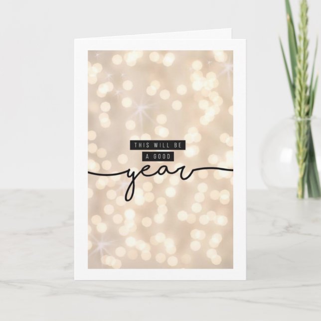 CARTES POUR FÊTES ANNUELLES MEILLEURES VACANCES JAMAIS/HAPPIEST NOUVELLE ANNÉE (Devant)