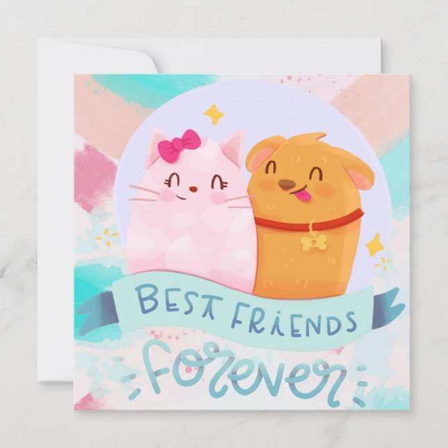 Cartes Pour Fêtes Annuelles Meilleurs amis pour toujours (Devant)