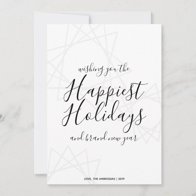Cartes Pour Fêtes Annuelles Meilleurs Vœux pour les Fêtes (Devant)