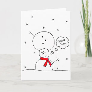 Cartes Pour Fêtes Annuelles Mélangé bonhomme de neige