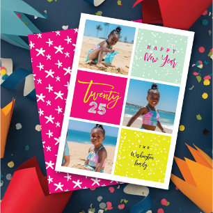 Cartes Pour Fêtes Annuelles Mélange Brush Script 2025 Typographie Nouvel An 3 