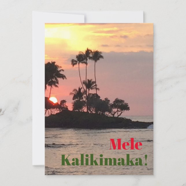 Cartes Pour Fêtes Annuelles Mele Kalikimaka (Devant)