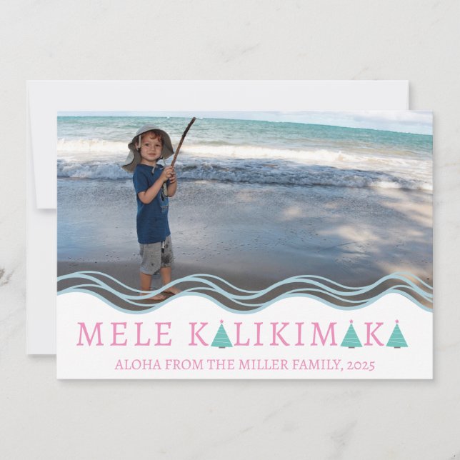Cartes Pour Fêtes Annuelles Mele Kalikimaka Christmas Photo Collage (Devant)