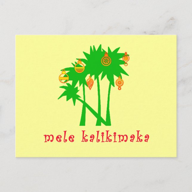 Cartes Pour Fêtes Annuelles Mele Kalikimaka Hawaiian Christmas Appareils (Devant)