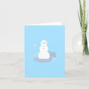 Cartes Pour Fêtes Annuelles Melting Snowman