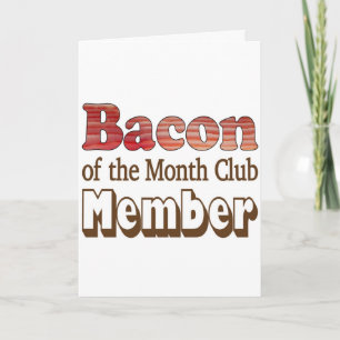 Cartes Pour Fêtes Annuelles Membre du Bacon Club