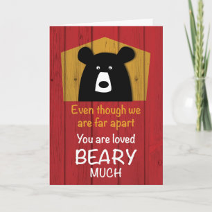 Cartes Pour Fêtes Annuelles Même nous sommes très éloignés, Valentine Bear sou