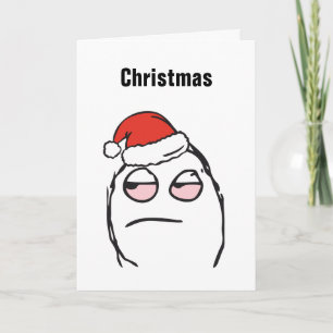 Cartes Pour Fêtes Annuelles Mèmes de Noël Troll Impassible Personnalisable ÉDI
