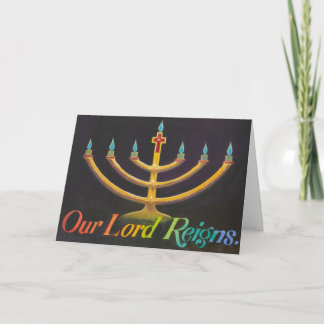 Cartes Pour Fêtes Annuelles Menora chrétien
