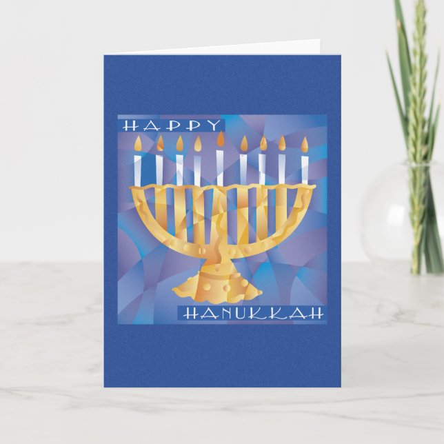 Cartes Pour Fêtes Annuelles Menorah divisée (Devant)