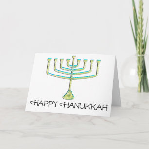 Cartes Pour Fêtes Annuelles Menorah Happy Hanoukka Greeting Card