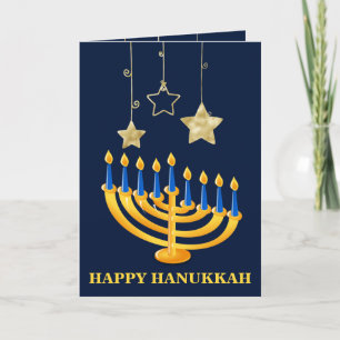 Cartes Pour Fêtes Annuelles Menorah Joyeux Hanukkah 
