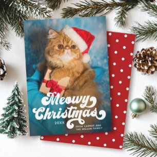 Cartes Pour Fêtes Annuelles MeowChristmas Simple Fun Photo moderne