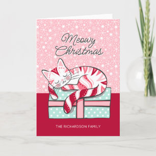 Cartes Pour Fêtes Annuelles Meowny Noël Dormir Kitty