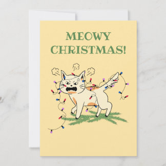 Cartes Pour Fêtes Annuelles Meowy Christmas !