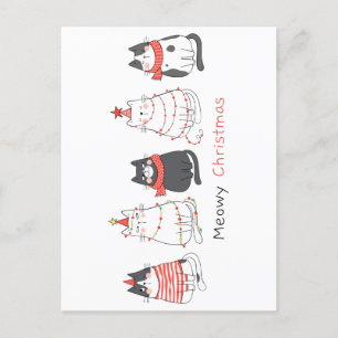 Cartes Pour Fêtes Annuelles Meowy Christmas Cats