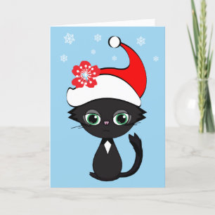Cartes Pour Fêtes Annuelles Meowy Noël du chat