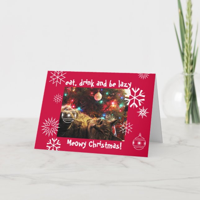 Cartes Pour Fêtes Annuelles Meowy x-mas (Devant)