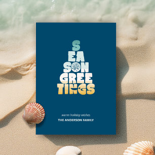 Cartes Pour Fêtes Annuelles Mer De Plage Et Salutations