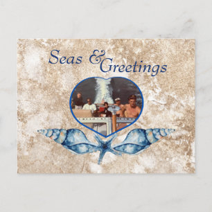 Cartes Pour Fêtes Annuelles Mer sur le thème nautique et salutations Marine Ta