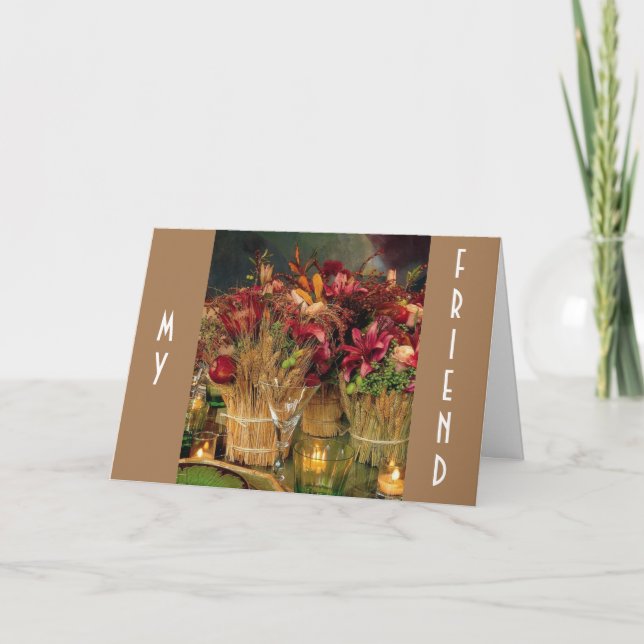 CARTES POUR FÊTES ANNUELLES MERCI À VOTRE AMI DE REMERCIER (Devant)